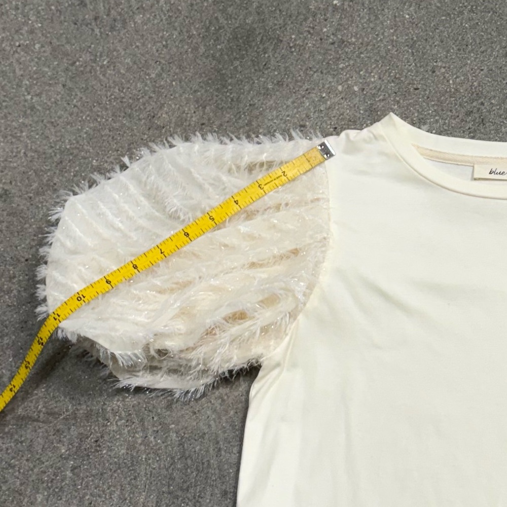 Cream Puff Sleeve Top - Blue Tassel - Picture 7 of 8